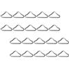 MUCKLILY 22 Pezzi Anelli Triangolari in Metallo Zincato per Trampolino, Fibbie a V Resistenti e Pratiche per Rete di Salto, Accessori per attività All'aperto