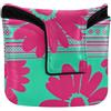 aidingzhi Daisy Peach Green Golf Mallet Cover Chiusura Magnetica Putter Putter Mallet Square PU Pelle