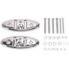 Tissting Ganci Folding Cleat in Acciaio Inox 316 5 Pollici/12.7cm per Yacht - Ganci Folding Cleat Marine Flip Up Dock Cleat per Barche E Rimorchi, 2 Pezzi con Accessori