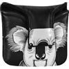 aidingzhi Steampunk Leone Oro Grigio Golf Mallet Putter Head Cover Chiusura Magnetica Regali per la maggior parte delle marche PU Pelle
