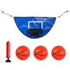 NVOQILIN Trampolini in PVC Palline da basket Sistemi a cerchio Piccole Palline Pompe Palloni da basket Set Telaio in PVC per Famiglia Facile Montaggio Grandi Trampolini Accessori
