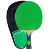 MoSundi Racchetta da ping pong a 7 strati in legno FL manico lungo con spugna di durezza media, controllo del gioco rotondo e velocità blu