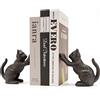 Ambipolar Fermalibri decorativi a forma di gatto, fermalibri unici per contenere libri resistenti per scrivania da ufficio, decorazione vintage per la casa, decorazione per mensole, decorazione