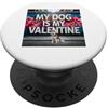 Husky Puppy Lover PS My Dog Is My Valentine Husky Street Graffiti Amante dei cani PopSockets PopGrip Adesivo