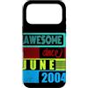 Awesome since 2004 Geburtstagsspruch Jun Custodia per iPhone 17 Pro Max 22 Anni Vintage 2004 nato giugno Fantastico da