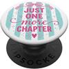 Cute Coquette Bow Bookish Popper Co Just One More Chapter Bookish Book Reading Coquette Pink Bow PopSockets PopGrip Adesivo