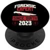 True Crime Merch for Investigative Crime Esperto forense dalla nascita 2023 Compleanno a tema True Crime PopSockets PopGrip Adesivo