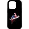 Paint Dripping Patriotic 4th of July US Custodia per iPhone 15 Pro Snowmobile Snow Machine Snowmobiling bandiera americana USA gocciolamento