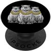 Cool 3 Hip Hop Trio Street Gold Chain Fu Capybara Capy Rap Old School Retro Streetwear 80s 90s Tre PopSockets PopGrip Adesivo