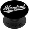 STATE OF MARYLAND SPORTS RETRO VINTAGE S STATO DI MARYLAND VARSITY SCRIPT SPORTS JERSEY STILE PopSockets PopGrip Adesivo