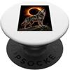 Eclipse Wolf Celestial Moon Phases Tee Lupo che ulula alla luna Total Solar Eclipse Alpha Mountain PopSockets PopGrip Adesivo