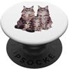 Maine Coon Kitten Lover PS Maine Coon Kitten Family Sketch Disegno Art. PopSockets PopGrip Adesivo