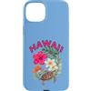 HAWAII ALOHA MAHALO ISLAND LIVING Scareb Custodia per iPhone 15 Plus HAWAII con HIBISCUS E HONU TURTLE