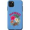 HAWAII ALOHA MAHALO ISLAND LIVING Scareb Custodia per iPhone 11 Pro Max HAWAII con HIBISCUS E HONU TURTLE