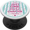 Cute Coquette Bow Bookish Popper Co Just One More Chapter Bookish Book Reading Coquette Pink Bow PopSockets PopGrip Adesivo