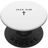 Christian Prayers And Bible Verse Gifts Cercarlo Fede minimalista Gesù Cool Christian PopSockets PopGrip Adesivo