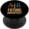 Civil Engineer Vintage Bridge Builder Dr Futuro Architetto Divertente Detto Studente di Architettura PopSockets PopGrip Adesivo