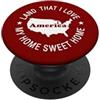 Novelty July 4th Tees America Terra che amo PopSockets PopGrip Adesivo
