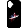 Paint Dripping Patriotic 4th of July US Custodia per iPhone 16 Snowmobile Snow Machine Snowmobiling bandiera americana USA gocciolamento