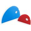 Messermeister Set di raschietti in silicone - Include grande raschietto blu e piccolo raschietto rosso - Gelate, porzioni, ascensori e trasferimenti - Bordo di precisione facile da pulire e flessibile