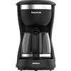 Taurus Verona 6, 600 W, 600 ml, Intense Flavour Tech, piastra riscaldante, filtro permanente lavabile, caraffa in vetro antigoccia, design compatto nero opaco, BPA Free