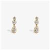 Pendente Orecchini a Lobo Naturale Moissanite 14K Oro Minimalista Donna