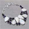 Gioielli di moda Collana gioielli moda pietra di luna arcobaleno pietra di luna ametista...