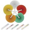 Generico 100 Ventagli Arcobaleno 20 Bianchi - 20 Rossi - 20 Verde - 20 Gialli - 20 Arancioni (24cm -26 cm) da Borsetta Matrimonio Segnaposto Bomboniera