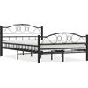 vidaXL Struttura letto in acciaio nero 120x200 cm