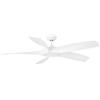 FARO COCOS LED - Ventilatore luminoso da soffitto Ø 1370 mm bianco con motore DC - 5 pale