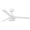 FARO ICE LED SPEAKER - Ventilatore luminoso da soffitto Ø 1320 mm bianco con altoparlante - 3 pale