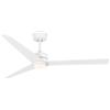 FARO NUU LED - Ventilatore luminoso da soffitto Ø 1320 mm bianco con motore DC - 3 pale