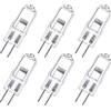 LedWekei Lampadine alogene G6.35, lampadina 24 V 250 W Lampadina a capsula trasparente a 2 pin, lampadine dimmerabili a luce bianca calda 2700 K (confezione da 6)