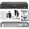 Dahua Dvr Xvr 16 CH Canali per Videosorveglianza 5MPX Dahua HDD 2 TB P2P Wizsense p2P