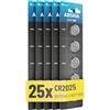 ABSINA 25x Batteria CR2025 3V - CR2025 batteria anti perdite & lunga durata - CR 2025 batteria 3V, batteria 2025 bottone, pila CR2025, batterie 2025, pile CR2025, pila 2025, pile 2025 bottone
