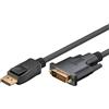 Goobay 15x Goobay 51962 Cavo adattatore DisplayPort™/DVI-D 1.2, 3 m, nero - Connettore DisplayPort™ > Connettore DVI-D Dual-Link (24+1 pin)