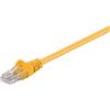 Goobay 40x Goobay 68351 Cavo patch CAT 5e, U/UTP, giallo, 15 m - conduttore in alluminio rivestito in rame (CCA)