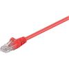 Goobay 40x Goobay 68354 Cavo patch CAT 5e, U/UTP, rosso, 15 m - Conduttore in alluminio rivestito in rame (CCA)