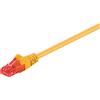 Goobay 15x Goobay 68448 Cavo patch CAT 6, U/UTP, giallo, 15 m - Conduttore in alluminio rivestito in rame (CCA)