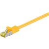 Goobay 8x Goobay 91665 Cavo patch RJ45 CAT 6A S/FTP (PiMF), 500 MHz con cavo CAT 7 grezzo, giallo, 25 m - Guaina del cavo senza alogeni LSZH, rame, spina RJ45 (CAT 6A)