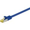Goobay 8x Goobay 91664 Cavo patch RJ45 CAT 6A S/FTP (PiMF), 500 MHz con cavo CAT 7 grezzo, blu, 25 m - Guaina del cavo senza alogeni LSZH, rame, spina RJ45 (CAT 6A)
