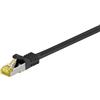 Goobay 8x Goobay 91671 Cavo patch RJ45 CAT 6A S/FTP (PiMF), 500 MHz con cavo CAT 7 grezzo, nero, 25 m - Guaina del cavo senza alogeni LSZH, rame, spina RJ45 (CAT 6A)