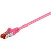 Goobay 80x Goobay 95505 Cavo patch CAT 6, S/FTP (PiMF), magenta, 3 m - Conduttore in alluminio rivestito in rame (CCA)