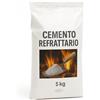 bricoleva.it Cemento Refrattario Alta Temperatura 5 KG - Ideale per Riparazioni Camini, Forni, Stufe - Interno - Resistente al Calore Estremo