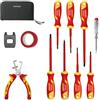 Cecotec Set Cacciaviti e Pinze Isolati HardGyro 12 SafeVolt Magnetic. Isolati 1000V, Certificati VDE GS, Acciaio CR-V, Include Spellafili, Magnetizzatore, Cercapolo e Nastro Isolante, Sicurezza