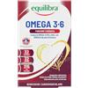 Equilibra Omega 3 6, Integratore Olio di Pesce con EPA e DHA per la Normale Funzione Cardiaca, Cerebrale e Visiva, con Omega 6 da Olio di Enotera e Vitamina E, 32 Capsule
