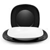 HH Lifestyle Servizio di Piatti da Tavola 18 Pezzi Black White