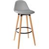 Atmosphera Sgabello da Bar Maxion in Polipropilene colore Grigio