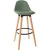 Atmosphera Sgabello da Bar Maxon in Polipropilene colore Verde Cachi