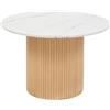 Atmosphera Tavolo da Pranzo Ø110 x h.76 Beige con Piano Effetto Marmo